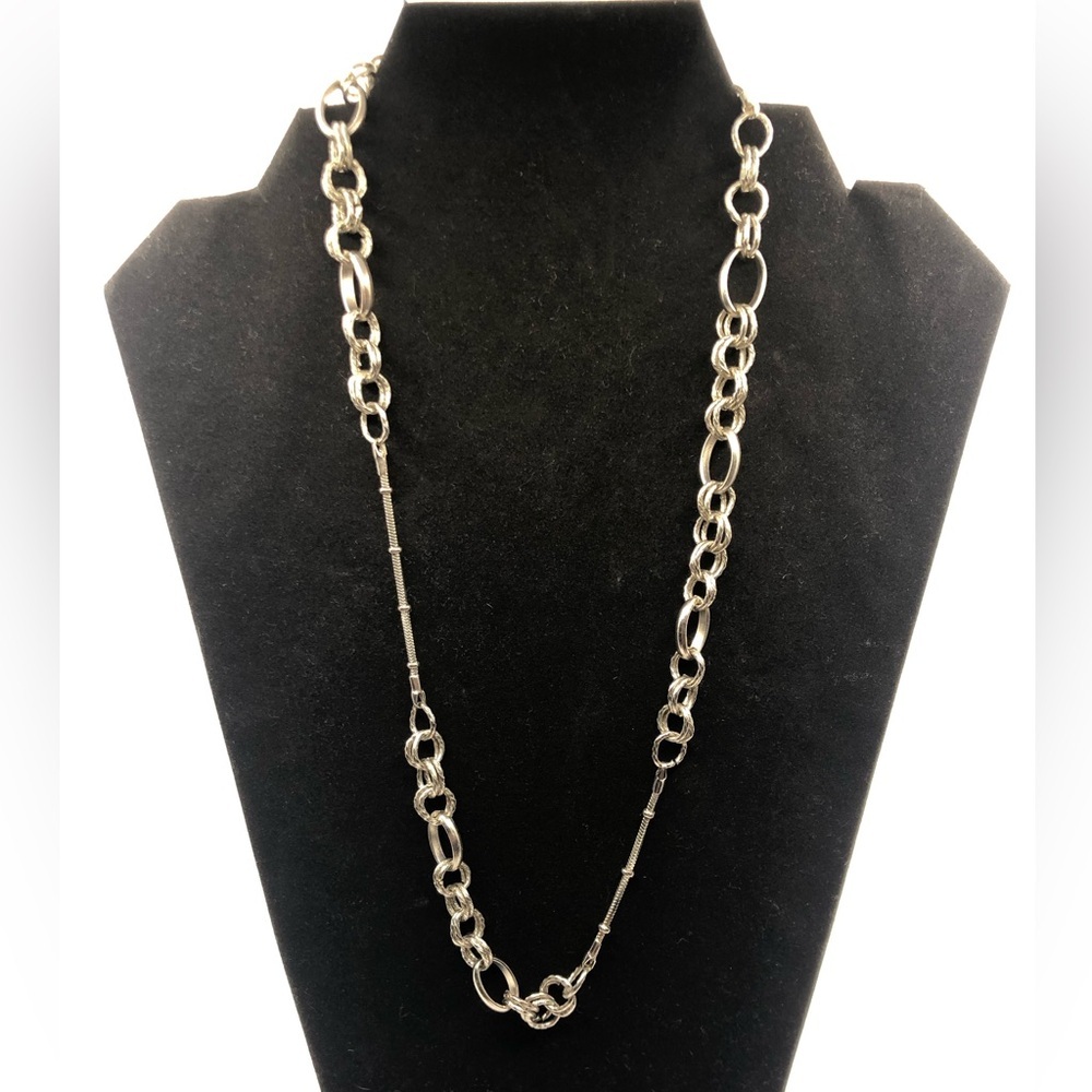 Vintage Silver-Tone Chain Necklace | 1990s | Unmarked | 21”